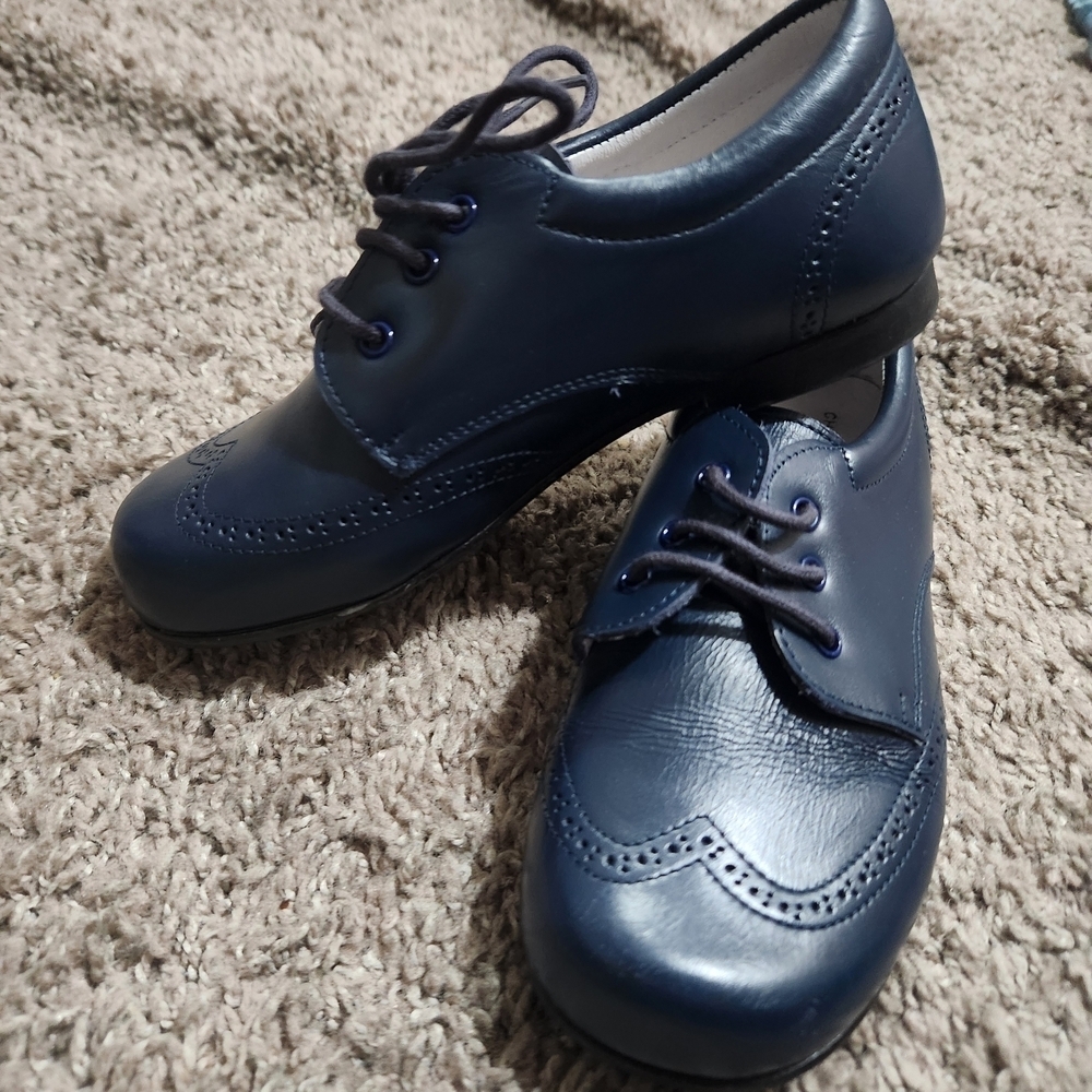Elegant Navy Kids Dress Shoes